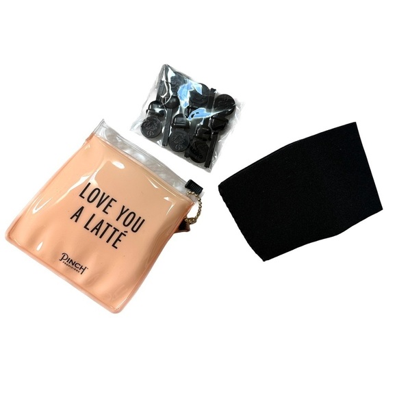 🔴 5 for $10 LOVE YOU A LATTE Pinch Provisions Mini Pouch Cup Holder Stirrers - Picture 2 of 4